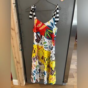 Marie Oliver silk Midi dress womens sleeveless 4